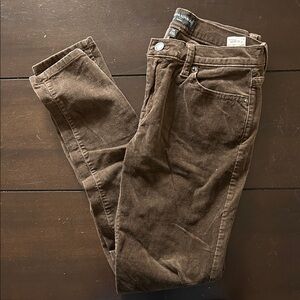 Banana Republic Skinny Corduroy Pants in Brown